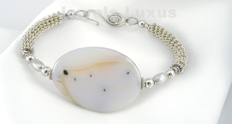 Jewels Luxus - Montana Agate Silver Bracelet